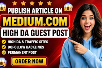 publish SEO articles on medium,com and linkedin,com premium guest post service