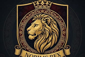 design an elegant and majestic royal logo for your brand