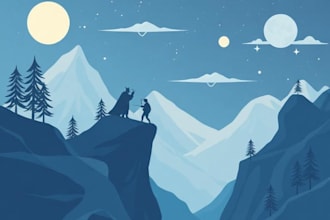 create modern flat vector illustrations for websites, apps