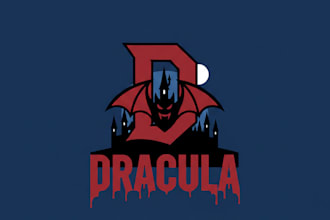 design a dark and mysterious dracula logo for your brand