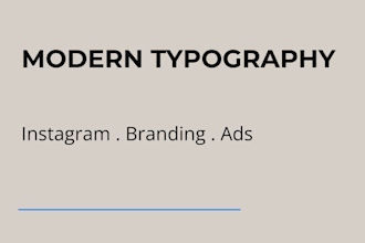 design clean and modern typography posts