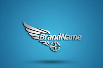 design a sleek and dynamic flying logo for your brand