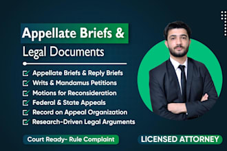 draft a strong legal appeal, appellate brief, or response