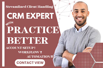 setup and automate honeybook, dubsado, practice better or moxie CRM setup