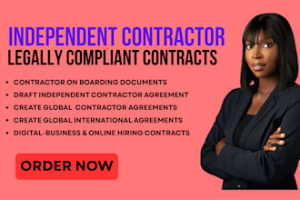 write independent contractor and freelancer agreement for remote teams