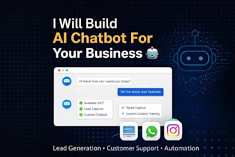 build ai chatbot for customer support, sales and business automation