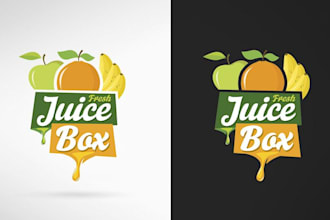 create a modern juice bar logo for your company with t shirt design