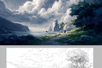 draw environment concept art
