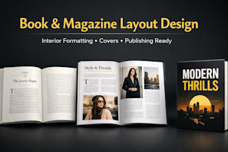 do interior book design magazine layout and cover design brochure, lead magnet