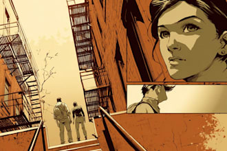 draw custom comic book art, manga, and graphic novel