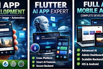 develop any ai app in flutter with complete backend