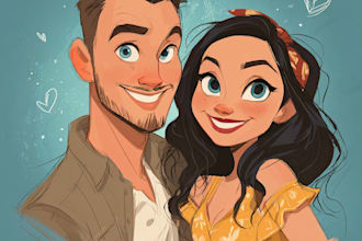draw you cute disney portrait for streamer, bookwrite