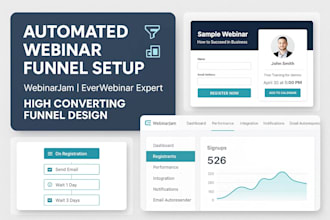 setup a high converting automated webinar funnel on webinarjam everwebinar