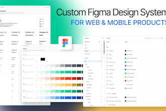 create professional figma design system UI kit  components for saas, startups