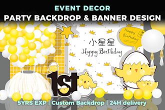design backdrop banners for party and other events