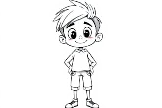 draw a cartoon character in a funny sketch