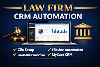 set up and automate clio, filevine, lawmatics, mycase and law ruler for law firm