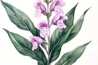 draw botanical illustration by botanical