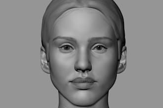 do 3d modeling, sculpting a likeness portrait