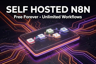 setup self hosted n8n with ai automation workflows that run free forever