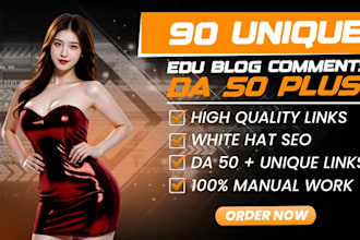 create 90 high quality edu blog comments