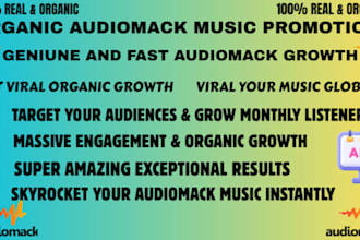 promote your audiomack and itunes music organically