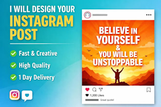 design a custom instagram post with text