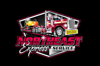 create exclusive and marvelous trucking logo design
