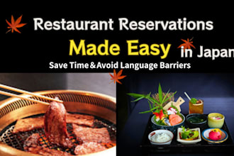 book a restaurant reservation in japan for you
