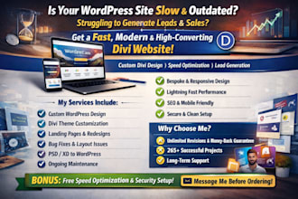 be your divi expert for divi wordpress website and divi website designer