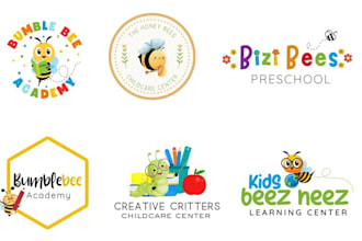 design preschool, mother care, childcare , daycare , care logo for your school