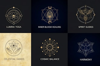 design sacred geometry mystical logo healing yoga spiritual