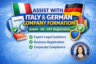 assist with italy, german company formation, gmbh, ug, and vat registration