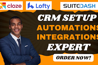 setup suitedash crm, cloze crm, suitedash automation, cloze automation expert
