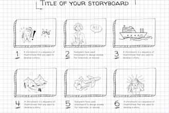 design professional storyboards for animation, ads,  videos