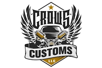 design a powerful car logo for automotive brands