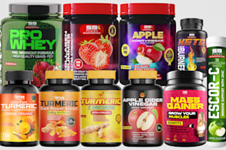 make supplements labels, product labels and packaging design