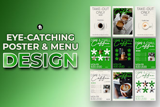 design modern coffee shop poster and menu