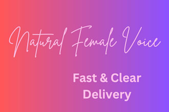 record a calm and natural english voice over