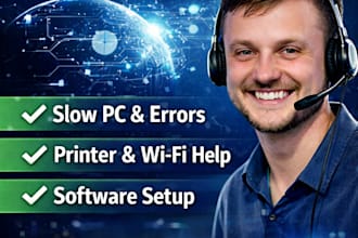 provide remote IT support, PC troubleshooting and technical assistance