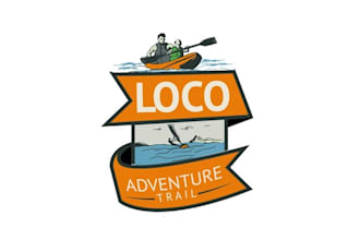 design inspirational outstanding adventure trail logo