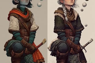 dnd character art and dnd character art