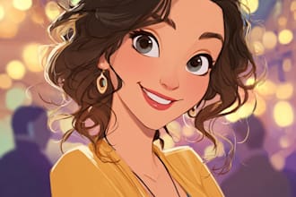 draw magical disney style art for you