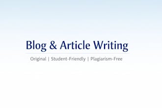 write blog post and articles
