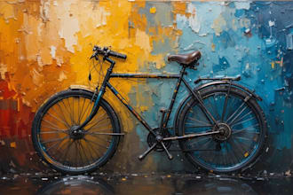 paint your cycle oil painting style