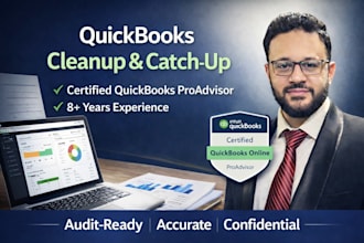 do quickbooks cleanup, catch up bookkeeping and reconciliation
