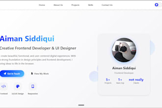 create professional portfolio website