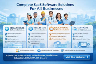 develop hospital, real estate and business management software