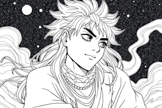 do lineart illustrations in high quality