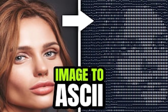 convert your photo into detailed ascii art portrait